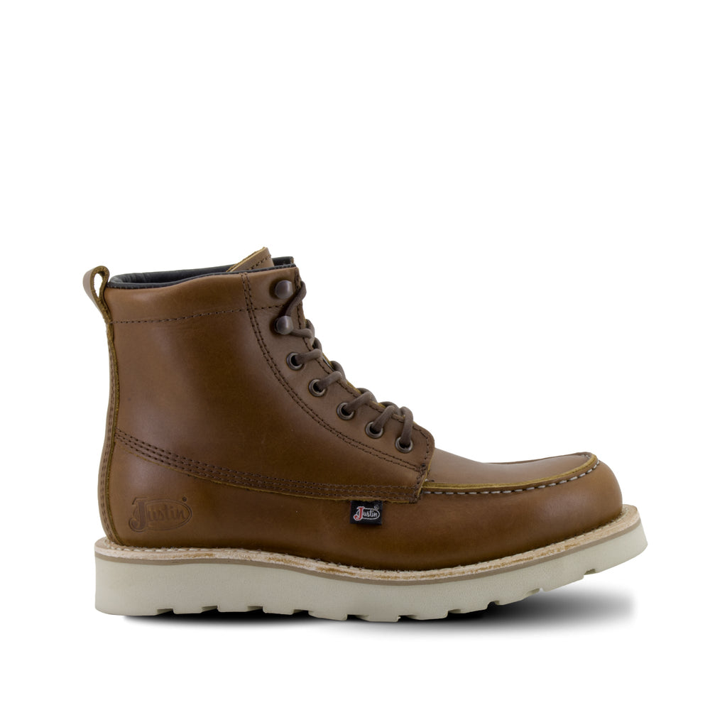 BOTA HOMBRE MOC TOE WORKMAN TAN Justin Boots México