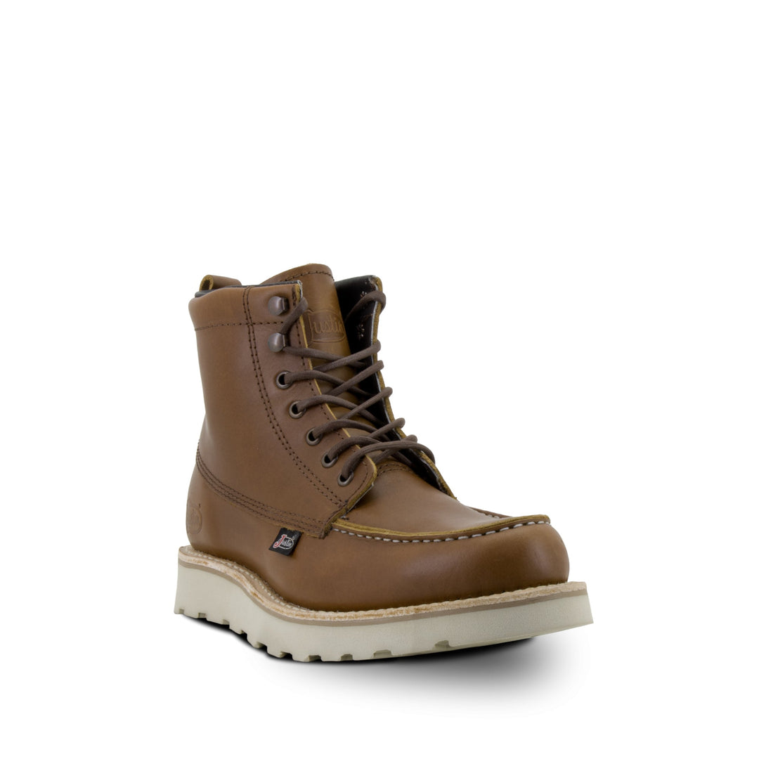 BOTA HOMBRE MOC TOE WORKMAN TAN Justin Boots México