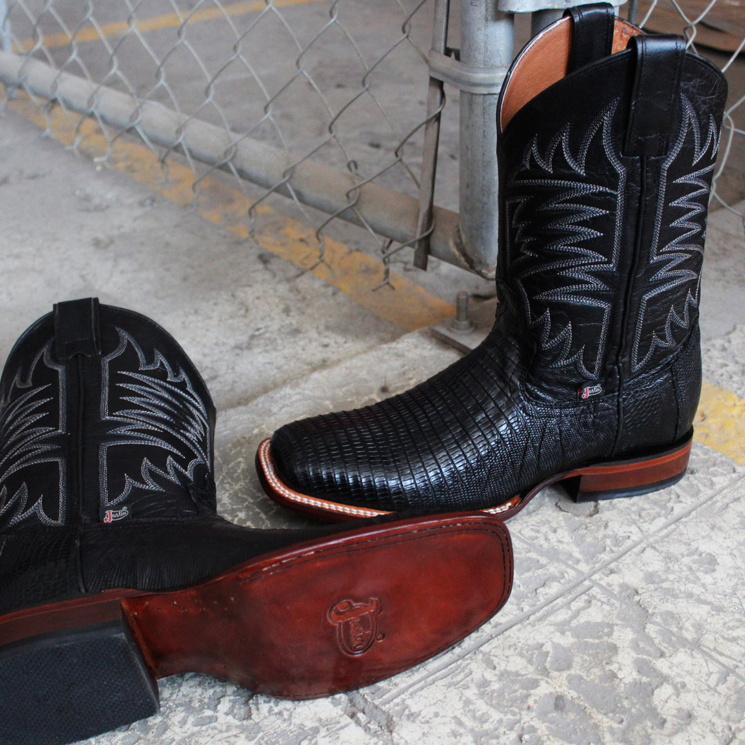 BOTAS VAQUERAS WEST EX CLAY BLACK Justin Boots México