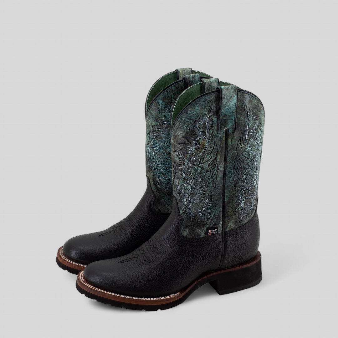 BOTAS VAQUERAS TEMPLE HENDRIX OBSIDIAN Justin Boots México