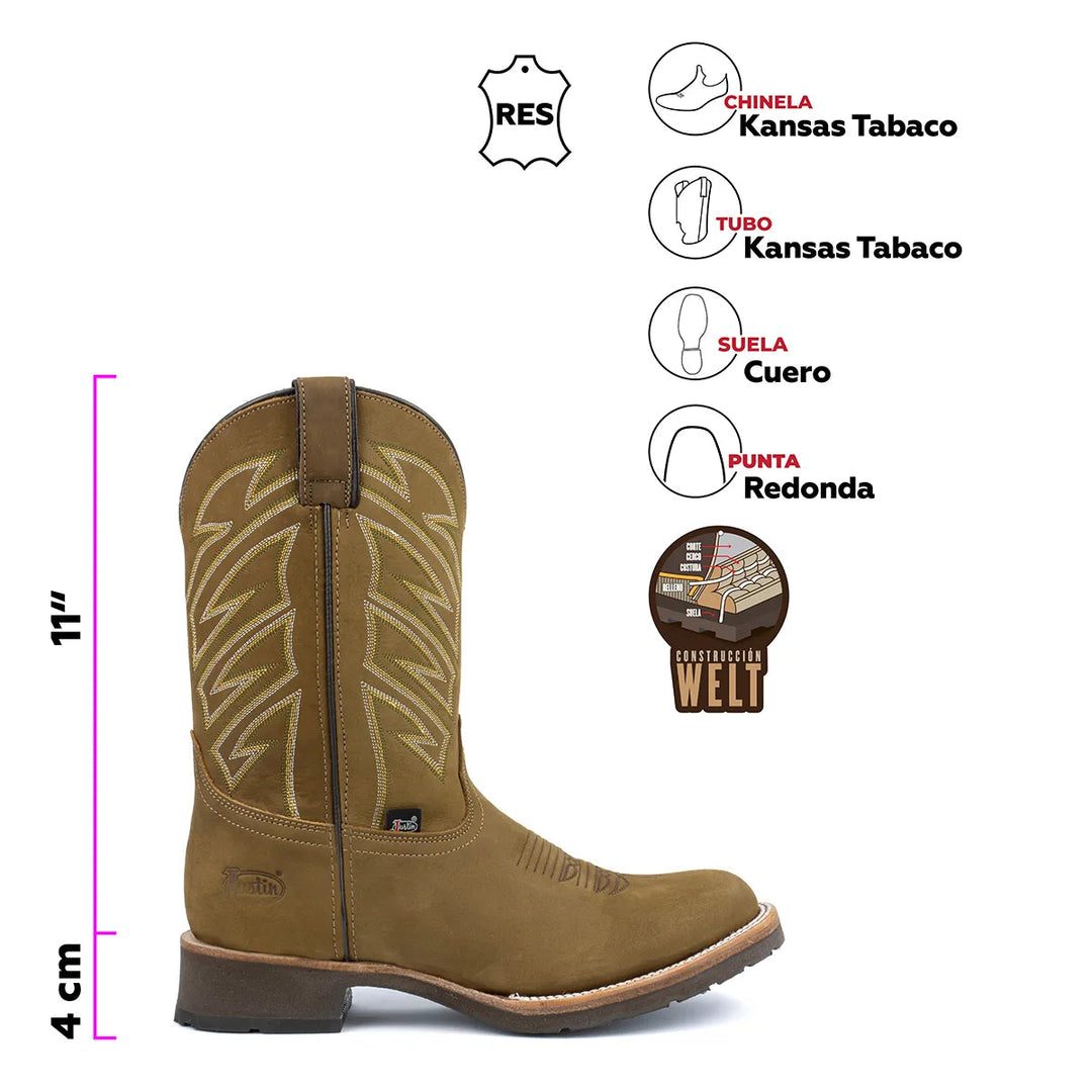 BOTAS VAQUERAS HUNTER HONEY TEKNO Justin Boots México