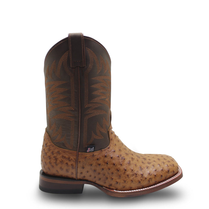 BOTAS VAQUERAS WEST ANGUS OSTRICH Justin Boots México