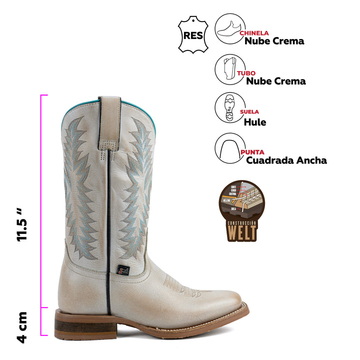 Botas Vaqueras Mujer Rumi Leyend en Piel Autentica Justin Boots México