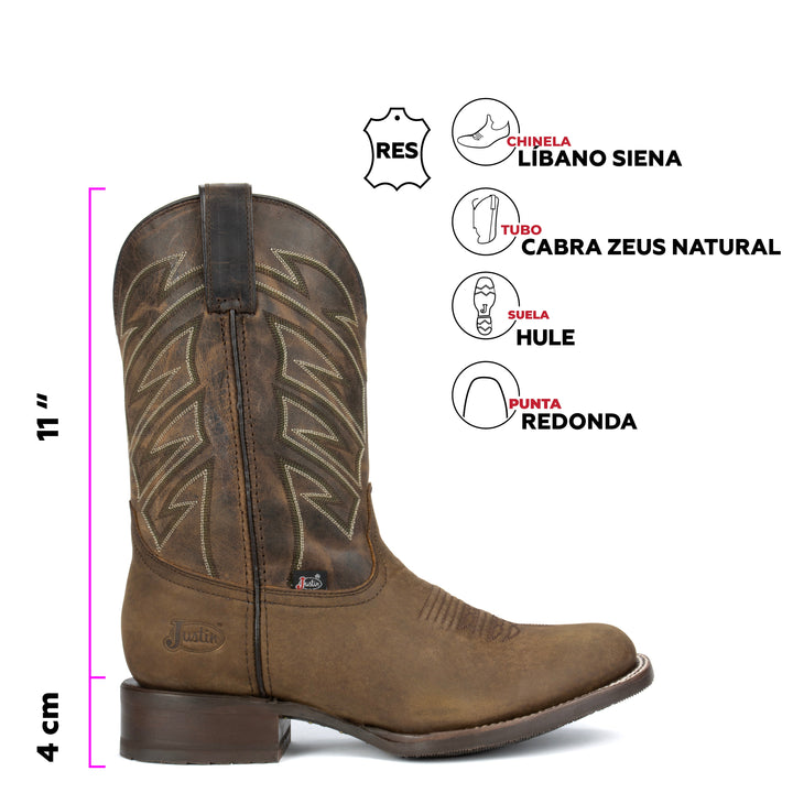 BOTA VAQUERAS PARA HOMBRE LEYEND WILMER Justin Boots México