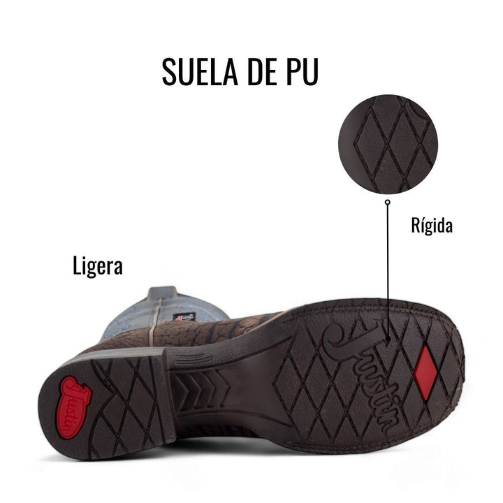 BOTAS VAQUERAS BULL PRUSSIAN BLEND Justin Boots México