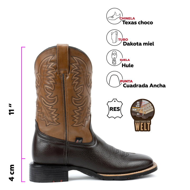 Botas Vaqueras Hombre Texas Lee Justin Boots México