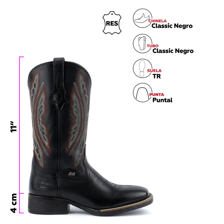 Botas Dakota Westreet Rodeo Black Justin Boots México